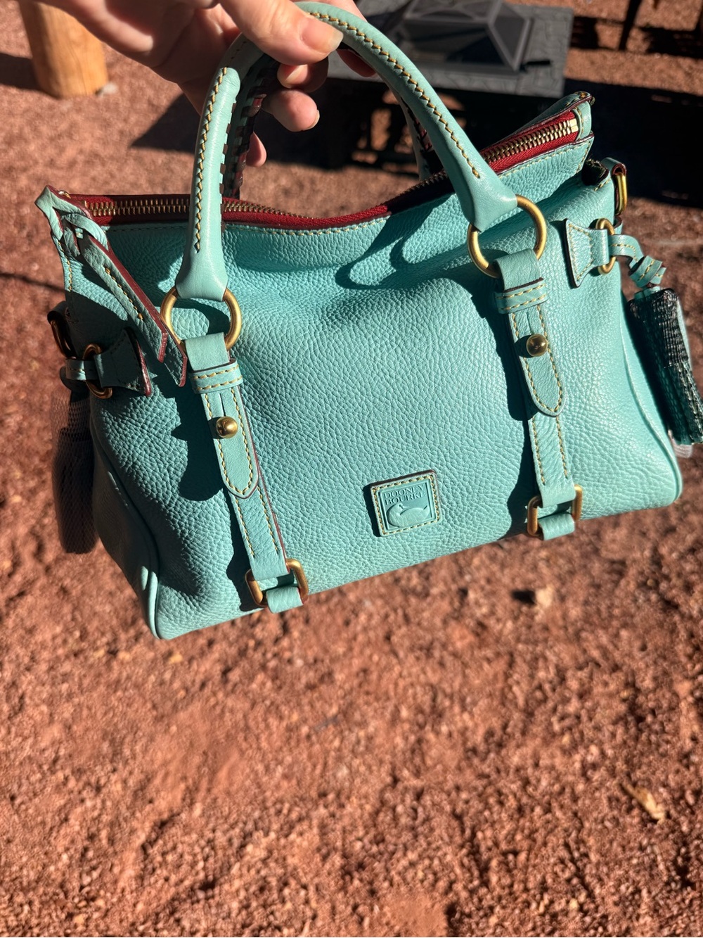 Dooney & Bourke RARE AQUA mini satchel. In EUC
